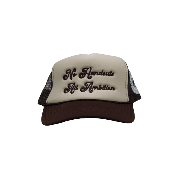 All Ambition' Trucker Hat in Brown – Humble Hungry Clothing